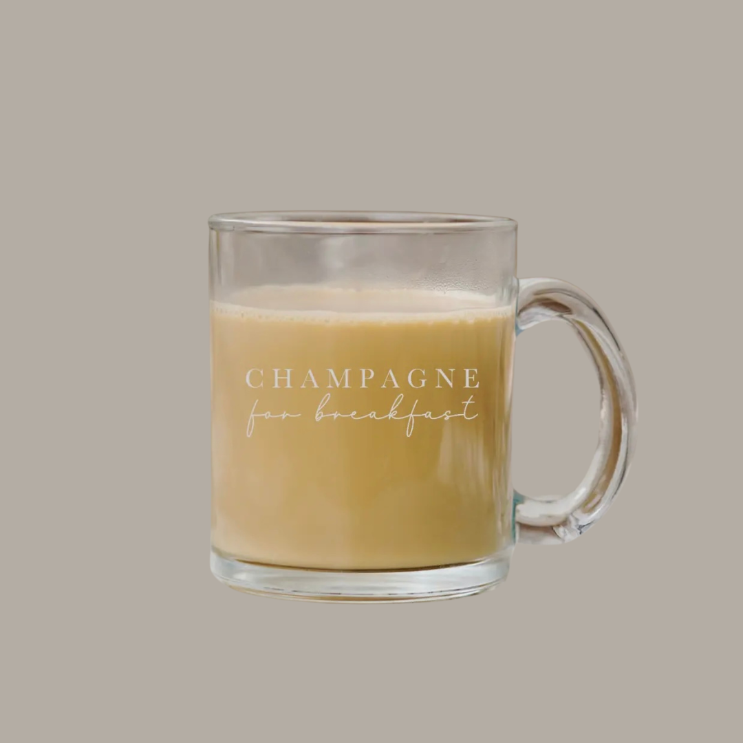 Champagne for Breakfast Glass Mug