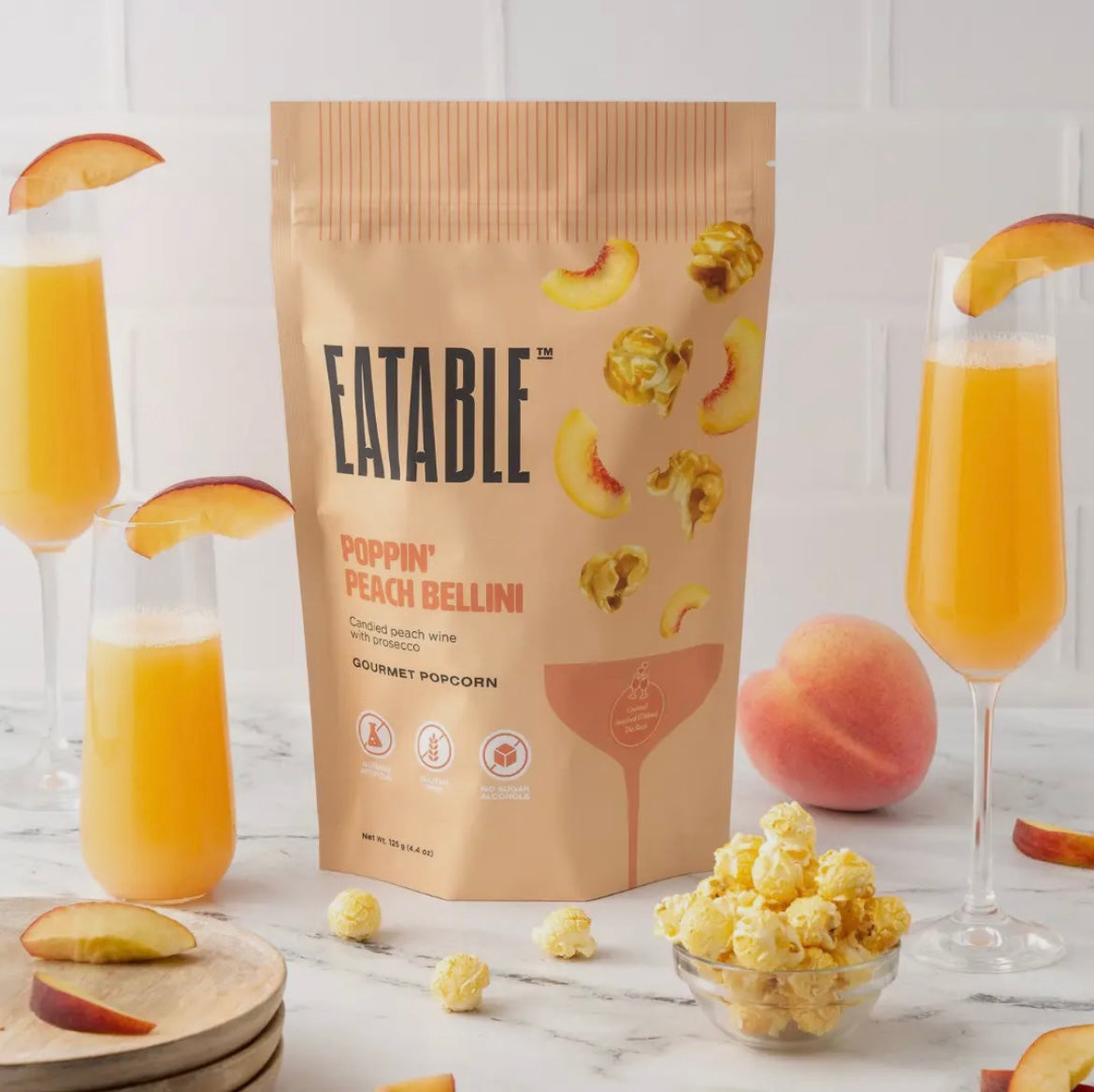 Poppin' Peach Bellini-Gourmet Candied Popcorn